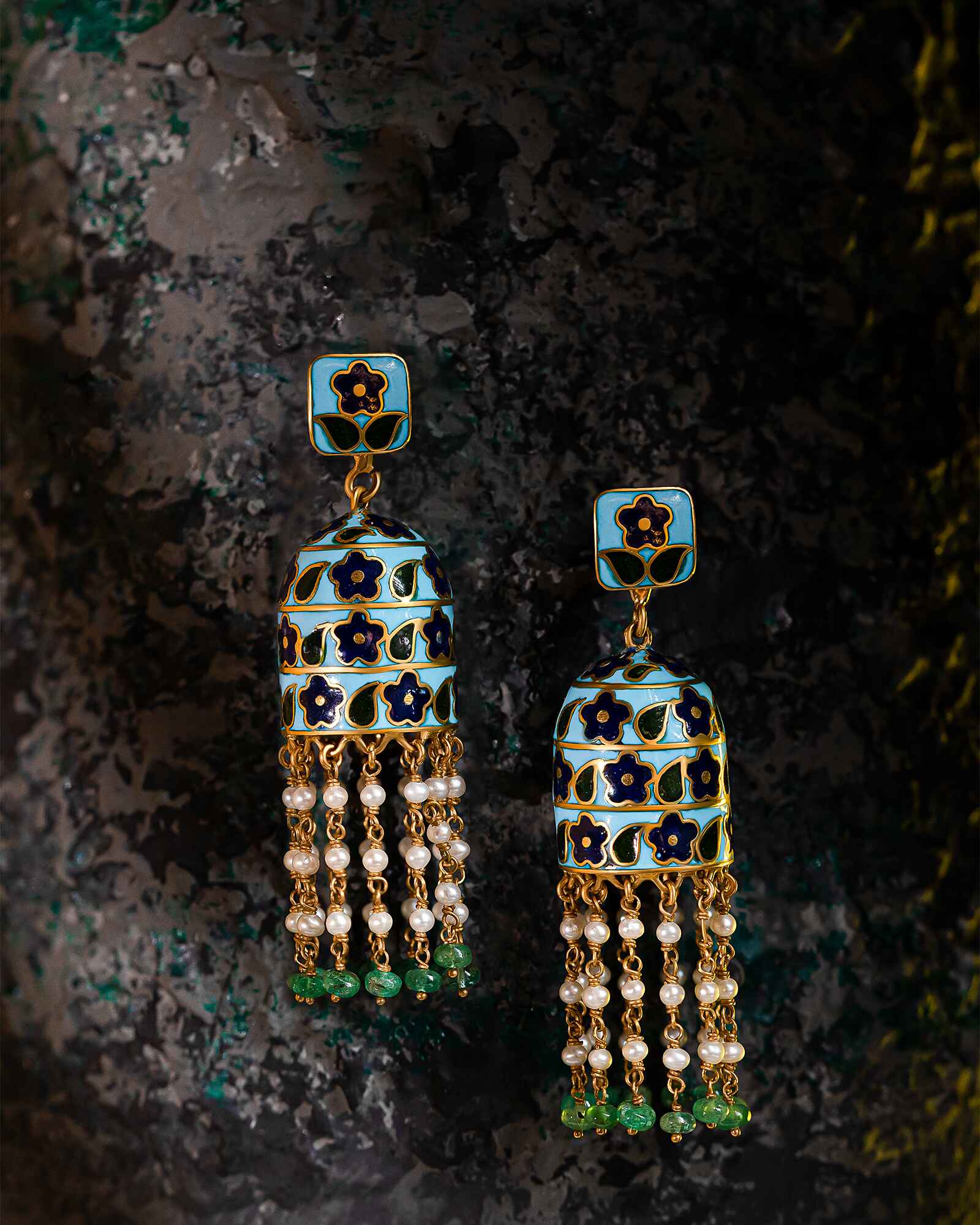 Earrings natural lifestyle jewelry retouching